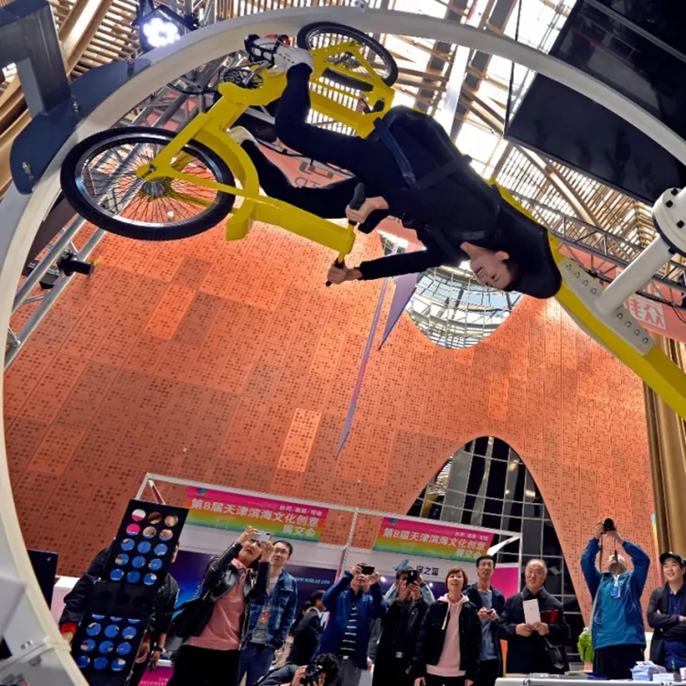 Family Entertainment Adventure Sports New Game  360 Space  Bike  Customized Indoor Trampoline Park Equipment For Adult And Child