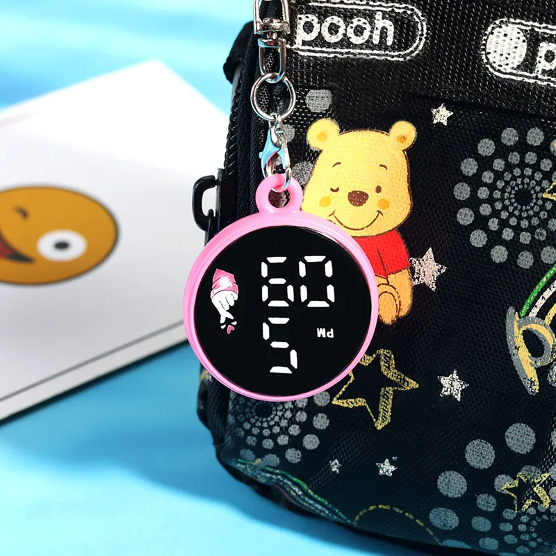Cartoon Touch Pocket Watch design round touchscren Portable pendant Retro Wrap Bracelet Kids Waterproof Digital Led Watch Kids