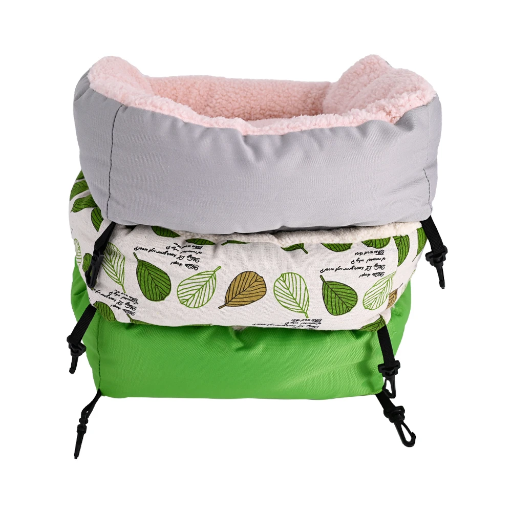 Small Animal Comfortable Sofa Bed Breathable Foam Linen Print Pattern with Oxford Fabric for Ferrets Hamsters Rats Chinchillas