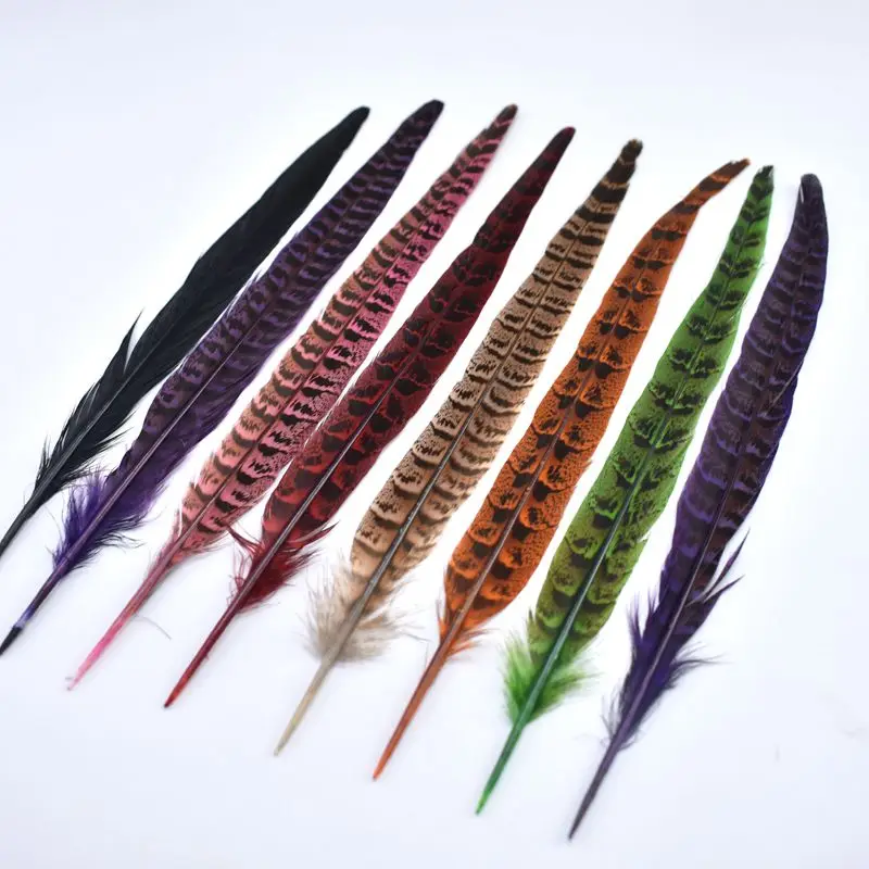 Crafts 10-12 inch colorful Feathers Natural Pheasant Tail Feather for jewelry making Party Decoration