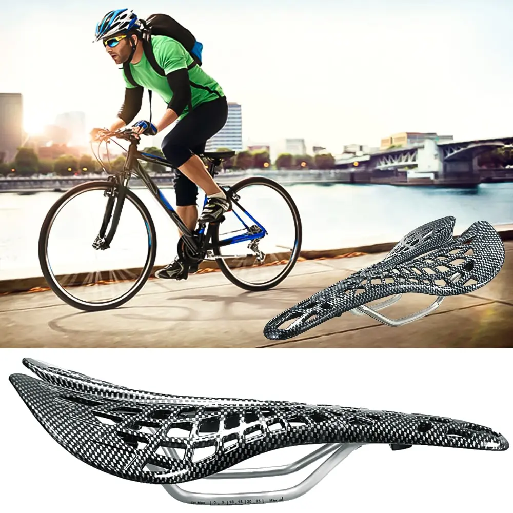 
Bicycle Saddle Seat Cushion Spider Carbon Fiber PU Breathable Soft Cycling Accessories Mountain Road Bike Seats 