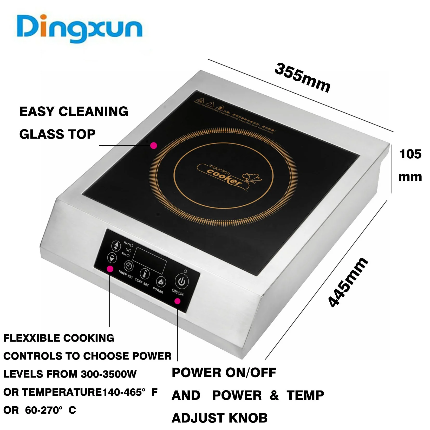 Stainless Steel Kitchen Appliance Induction Cooktop Safety And High Quality Commercial Induction Cooker