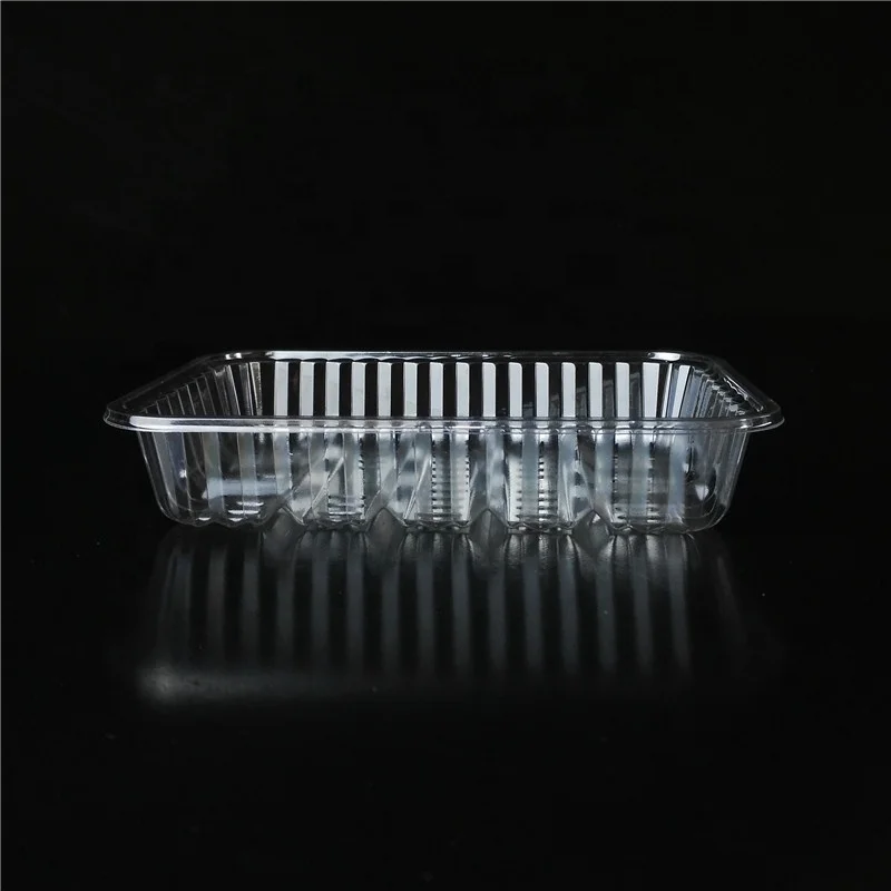 
Food Grade Food Fruit Plastic Packaging PET Disposable Rectangle Clear Tray 