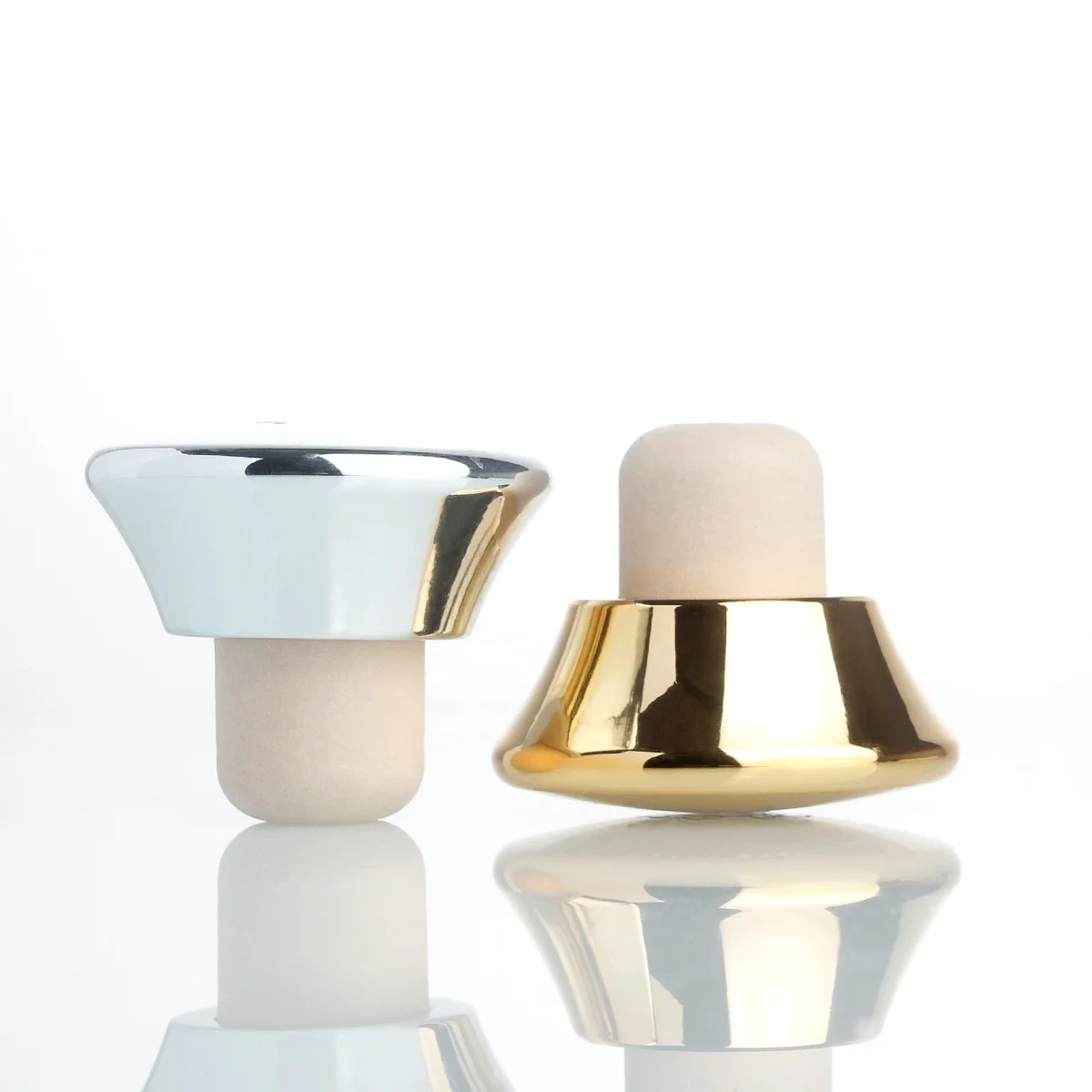 2022 Golden Silver Cognac Bottle Cork Stopper Bar Top Synthetic Cork Stopper
