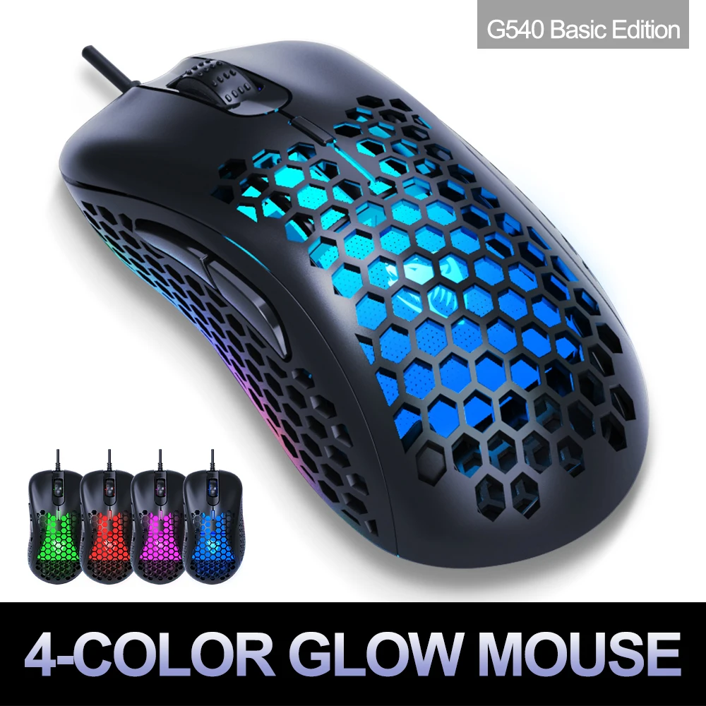 Легкий вес программируемая Rgb с подсветкой Usb Проводная игровая мышь 6500DPI новый дизайн