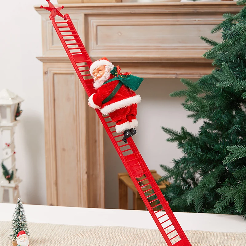 Electric Music Santa Claus Ladder Toys Christmas Decorative Toys Toys Children Christmas Gifts