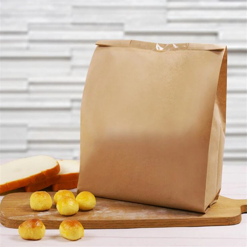 Recycled Kraft paper bag for toast grease proofing