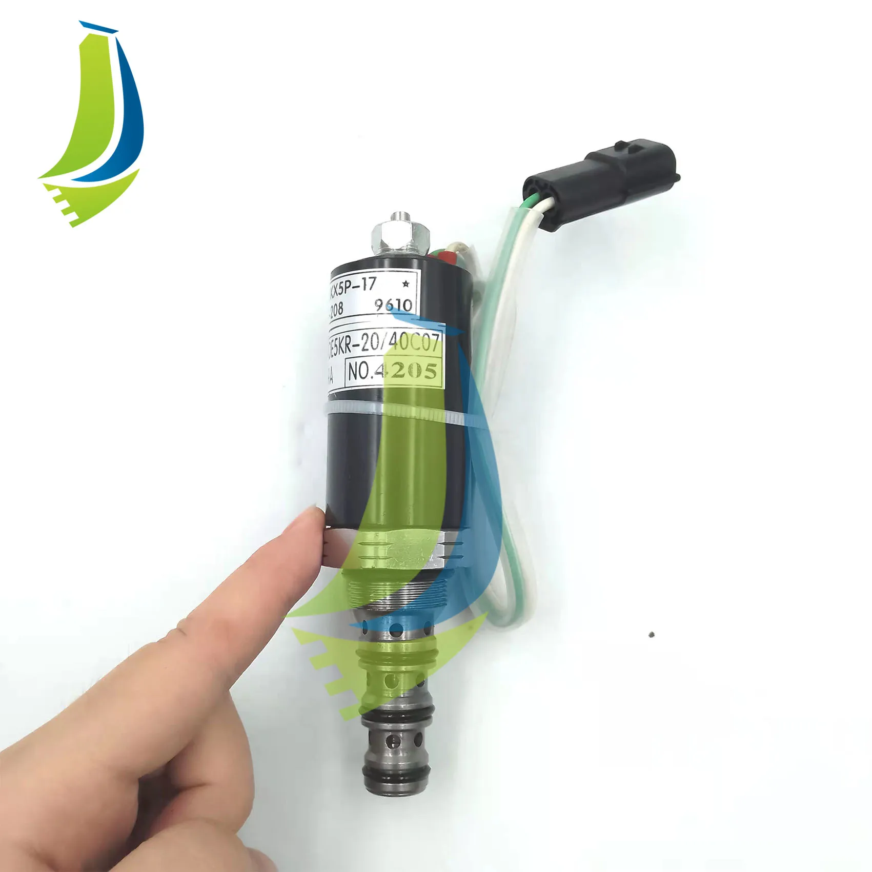 SKX5P-17-208 Hydraulic Pump Solenoid Valve for SK200-3 R200-5 Excavator SKX5P17208