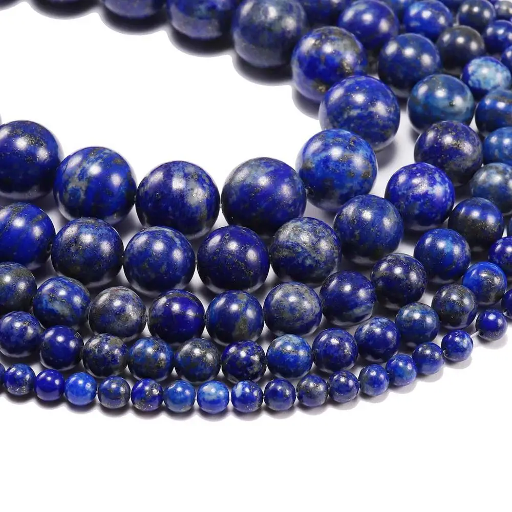 
1strand/lot 4/6/8/10/12 mm AAA Natural Lapis Lazuli Stone Beads Round Loose Spacer Bead For Jewelry Making Findings DIY Bracelet 