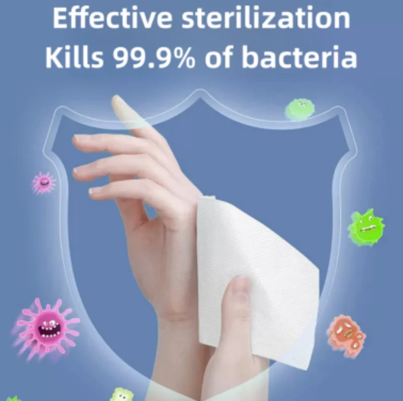 Chinese factory production High quality non woven wet wipes spunlace nonwoven fabric antibacterial disinfecting wipes