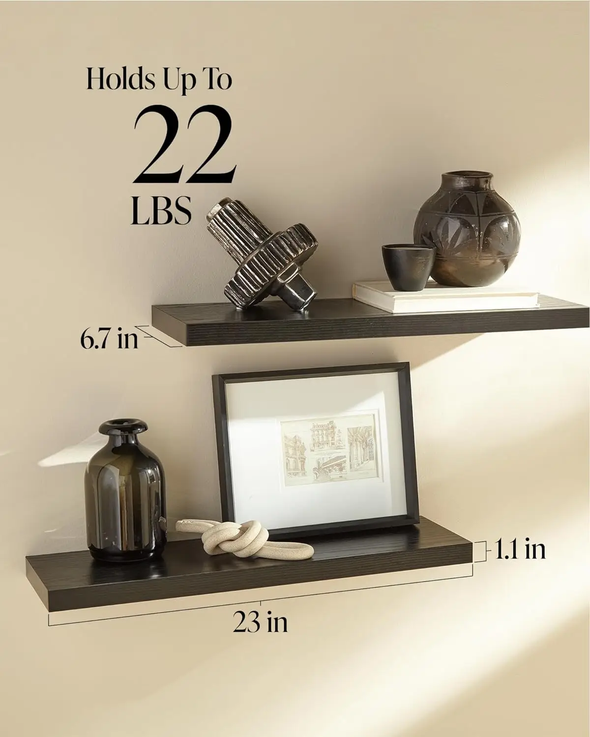 Wooden Floating Wall Corner Storage Shelves Wall Mounted Wooden Corner Floating Shelf Float Wood Wall Shelves for Home Decor