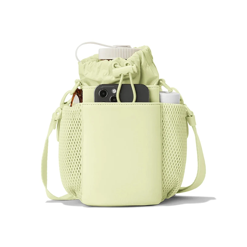 Custom Neoprene Zipper Pouch Wallet Phone Case Pocket Shoulder Strap 40oz Tumbler Cup Water Bottle Carrier Sling Holder Bag