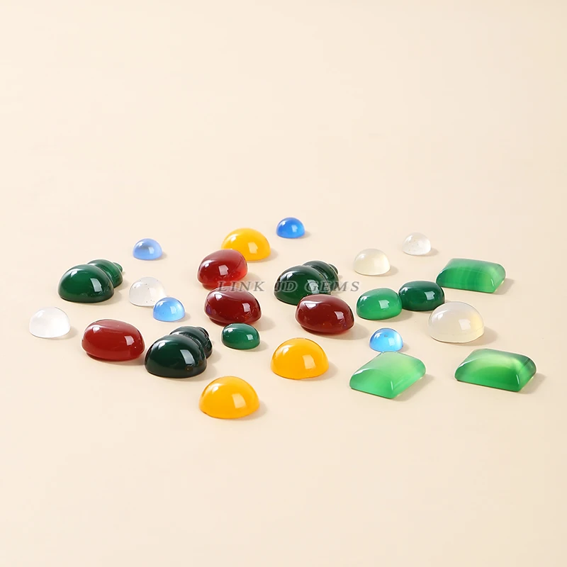 For Making Ring Bracelet Earrings Rough Natural Stone Multi color Cabochon  agate Gemstone Loose Beads