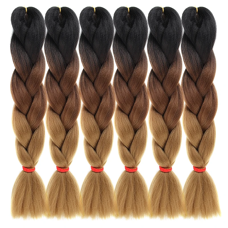 Free Sample Hot Sale Wholesale Ruwa Ombre Jumbo Braids Private Liabel Extention Expression Synthetic Braiding Hair 24 Inches