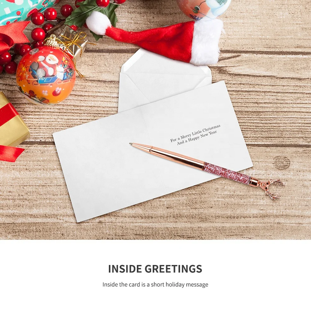 
Wholesale Red Chunky Glitter Cards, Shiny Santa Hat Christmas Boxed Cards 