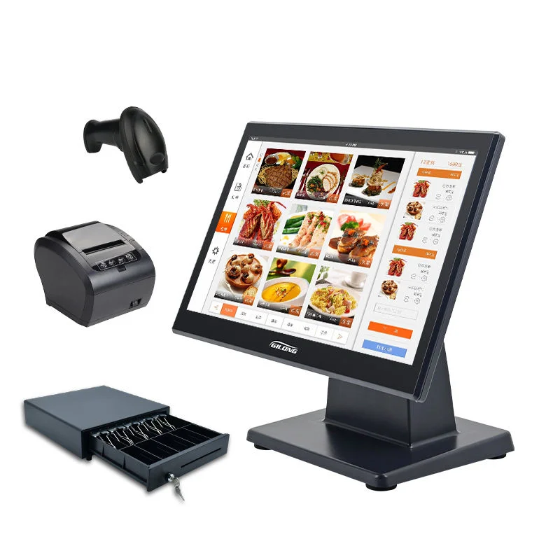 Pos sistema Terminal Cash Register Android Point of Sale System All in one set with Printer Scanner Drawer