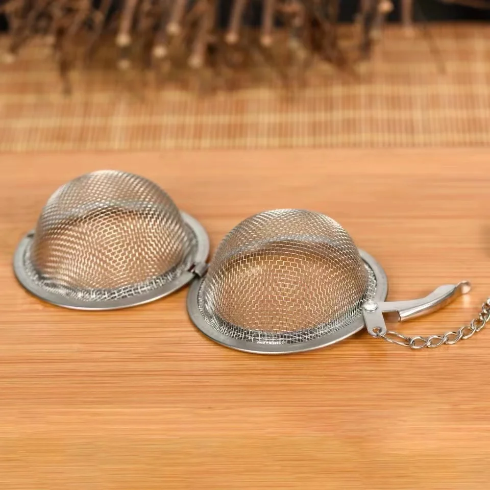 Wholesale Natural  Stone Healing Crystals Moon Crystal Tea Infusers Stainless Steel Mesh Tea Strainer