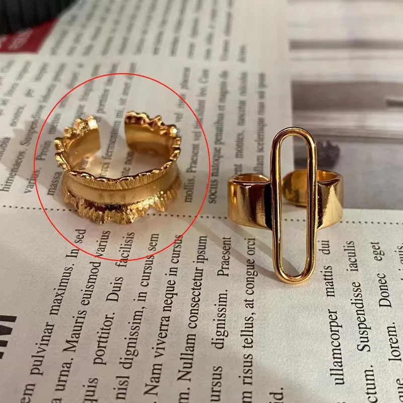 Ring female Japan and South Korea new personalized pig nose chain ring European and American net red retro fashion open index fi