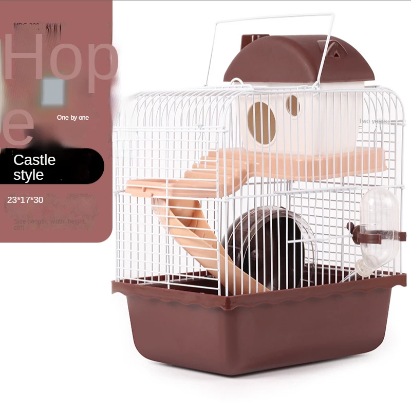 Golden bear cage Double deck deluxe hamster  house cage toy castle Hamster cage