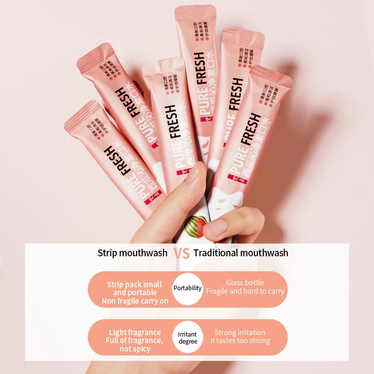 VENZEN OEM private label portable fruit extract Oral Clean care teeth whitening Liquid mouthwash