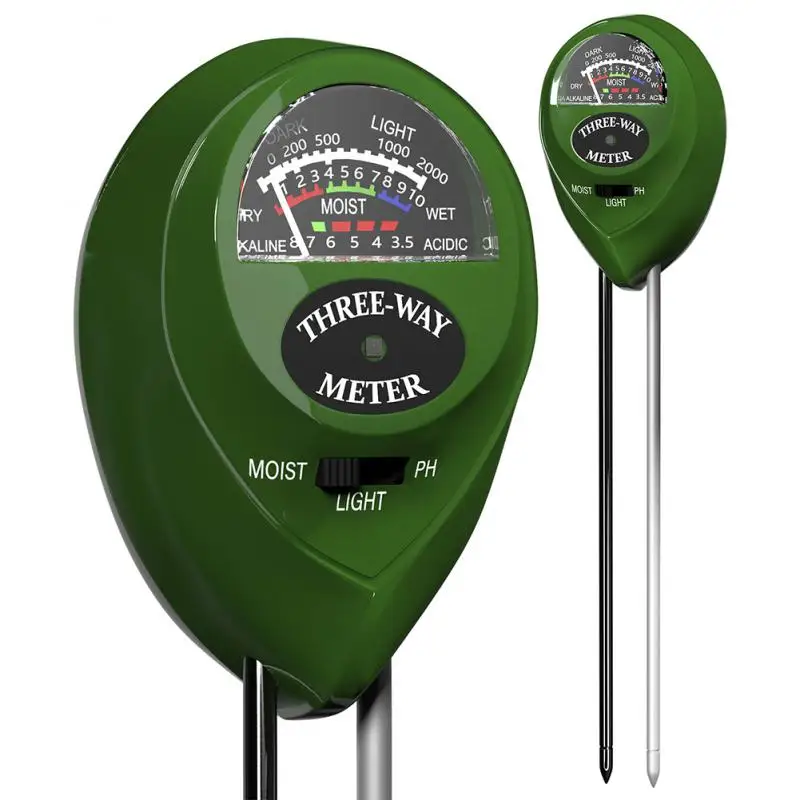 3 in1 Moisture Sunlight PH Meter Soil Water Acidity Humidity Light PH Test Garden Plants Flowers Moist Tester Testing Instrument