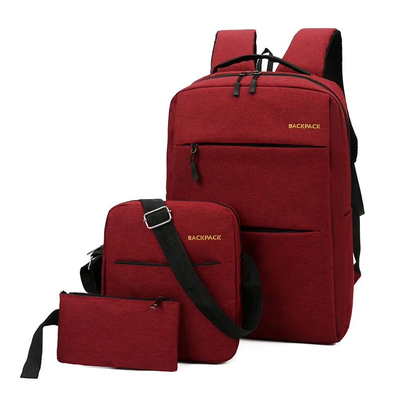 Wholesale cheap 3pcs set laptop backpack custom satchel teenagers book children school bags set