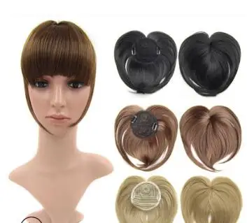 Hair Extension Synthetic Bangs Straight Wig Piece Clip on Clip In Overhead Hair Bangs Wigs Liu Hai