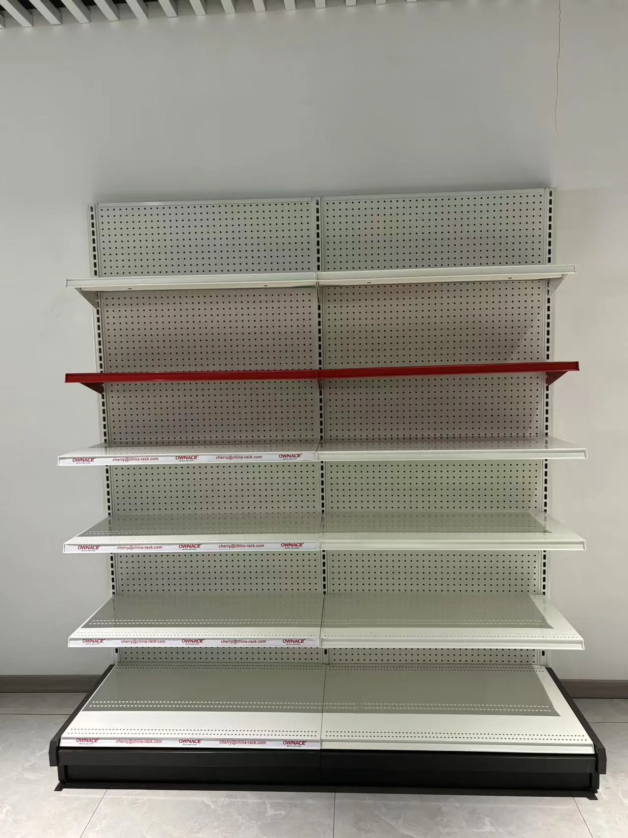 Customized Logo Flat Supermarket Shelf Retail Stores Grocery Shelves Light Duty Grocery Shelves For Sale