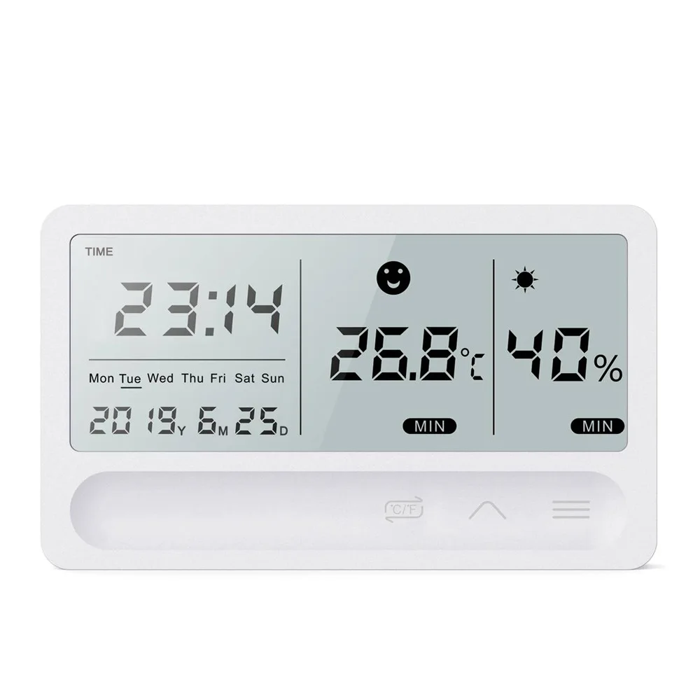 Indoor Thermometer Humidity Meter Digital Thermometer Hygrometer Gauge with HD Display Rechargeable Accurate Calibration
