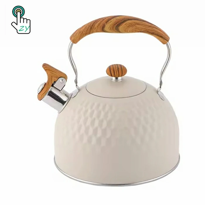 New 2.5L Stainless Steel Whistling Tea Kettle Food Grade Teapot For Make Tea Boil Water Compatible Gas Stoves Induction Cookers