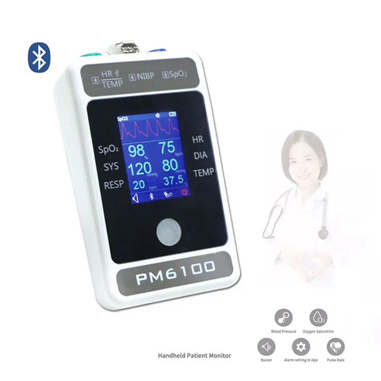 Berry New Vital Signs ECG NIPB SPO2 RESP TEMP NIBP SpO2  Patient Monitor