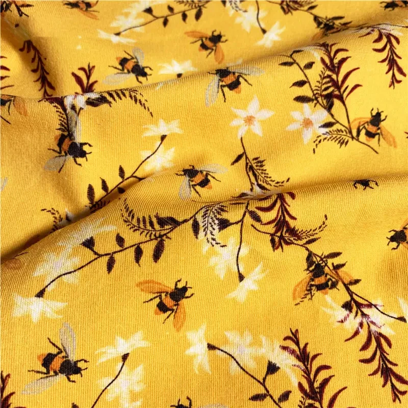 Good Price Soft Reactive Printing Jersey Organic Cotton Spandex Fabric For Baby Knitted Clothing Soft Bedding