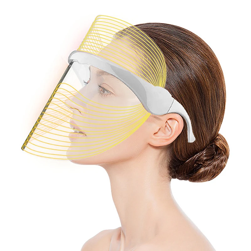 3 Color Colorful Anti Droplets Beauty Light PDT Shield Facial Masks Therapy Photon Mascara de LED facial mask