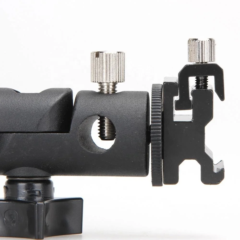 Kaliou Factory Wholesale E Type Camera Flash Holder Flash Bracket for DSLR Camera Canon/Nikon/Sony/Pentax Photo Studio Accessory
