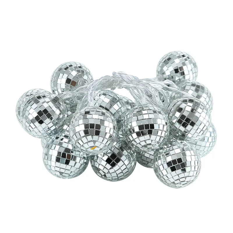 New LED mirror ball lamp string bar stage party decoration light Mosaic ball Christmas battery lights
