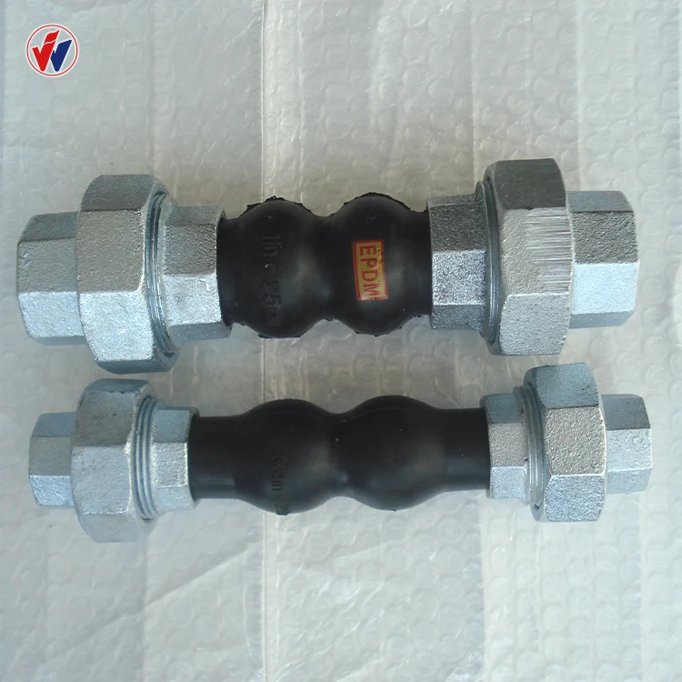 Double Ball Union Type Rubber Expansion Joint Female Threaded Unions Easy Installation Air Impermeability with Factory Price