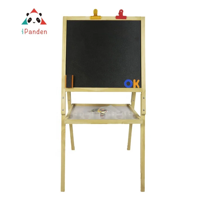 Magnetic a-Type Double Side Easel Blackboard Wooden Art Easel for kids