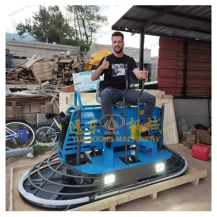 37HP EPA Engine Ride on Helicopter Double Cylinder Disk Road Cement Finishing Machine Gasoline Driving Concrete Power Trowel