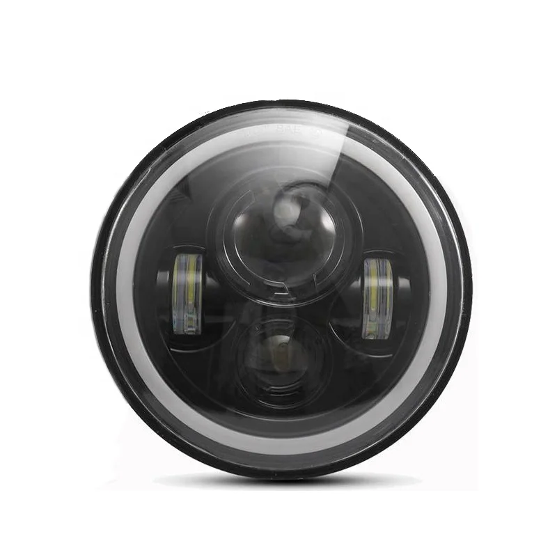 7 дюймов круглые светодиодные фары HI/короче спереди и длиннее сзади) герметичные направленного света для Chevy пикап в байкерском стиле