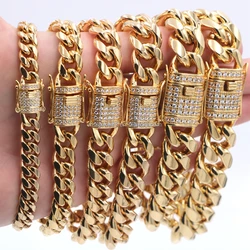 Factory Price 18K PVD Gold Cuban Link Chain, Stainless Steel Cuban Link Chain