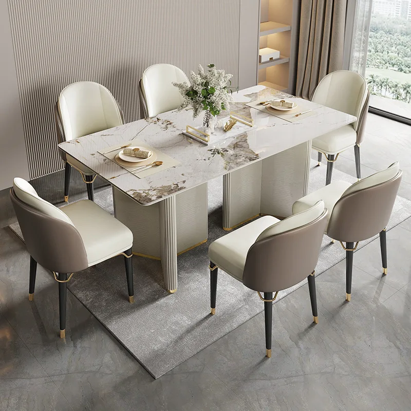 Dining Chair Luxury Gold Metal Indoor Wholesale Chairs Home Furniture Modern Restaurant Dining Room Leather Chairs
