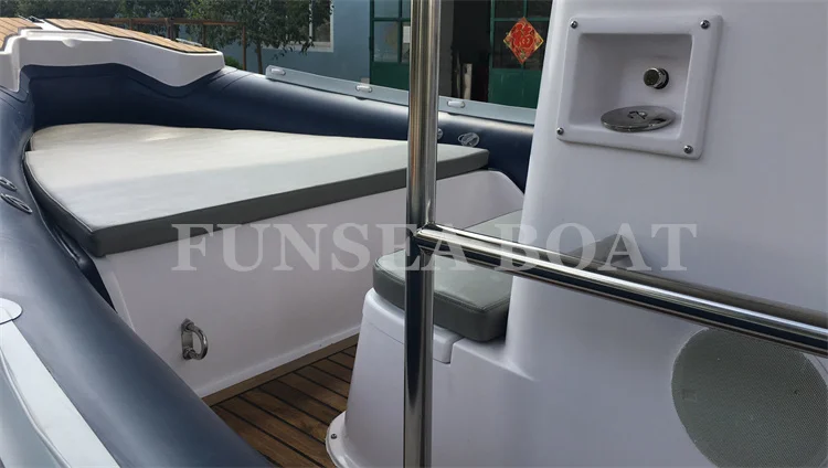 New product 26ft 8 m inflatable fast speed race fiberglass fishing boat with engine installed