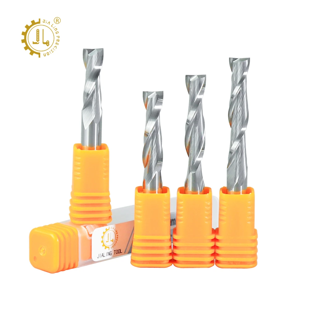 1/4 Upcut 2 Flute Carbide End Mills MDF Router Bits Spiral 2 Flutes Endmill 6.35mm Shank CNC End Mill Bit