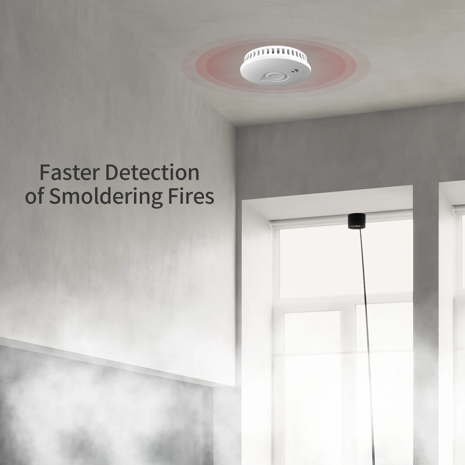 Standalone Battery Smoke Detector Fire Alarm Independent Alarm Detector 85db Sound Sensor 433mhz Products Installations