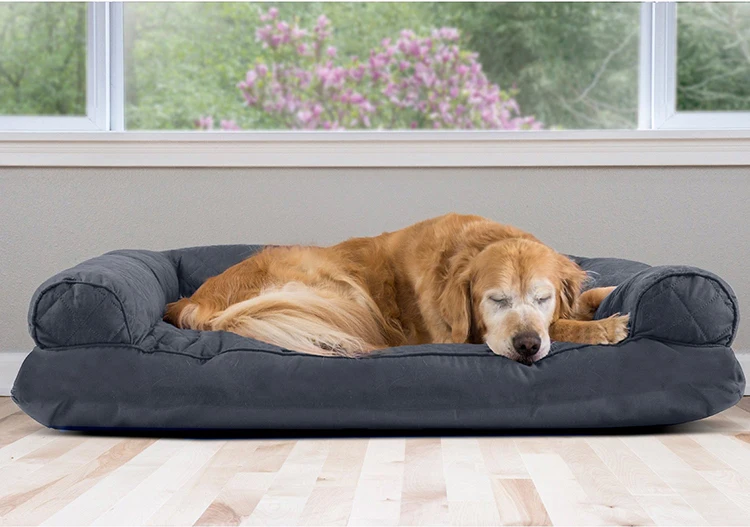 Cooling Pet Bed Dog Couch Large Bolster Sofa Machine Washable Waterproof Soft Cat Dog Bed for Large Dogs