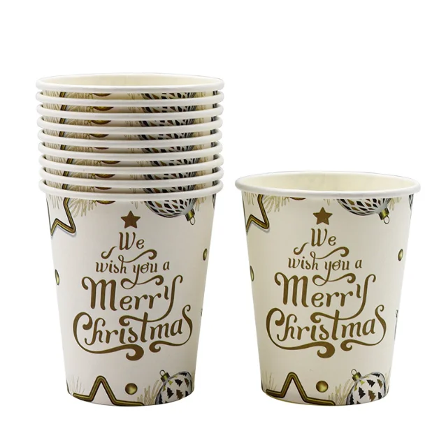 Tea Cup Paper 100ml 32 oz Cups with Custom logo Shrink Pack 8oz Lid Set Packing