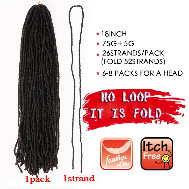 Ombre Mini Micro Faux Sister Locs Straight Dreadlocks Synthetic Crochet Braids Hair Extension Sisterlocks Natural 18 Inch