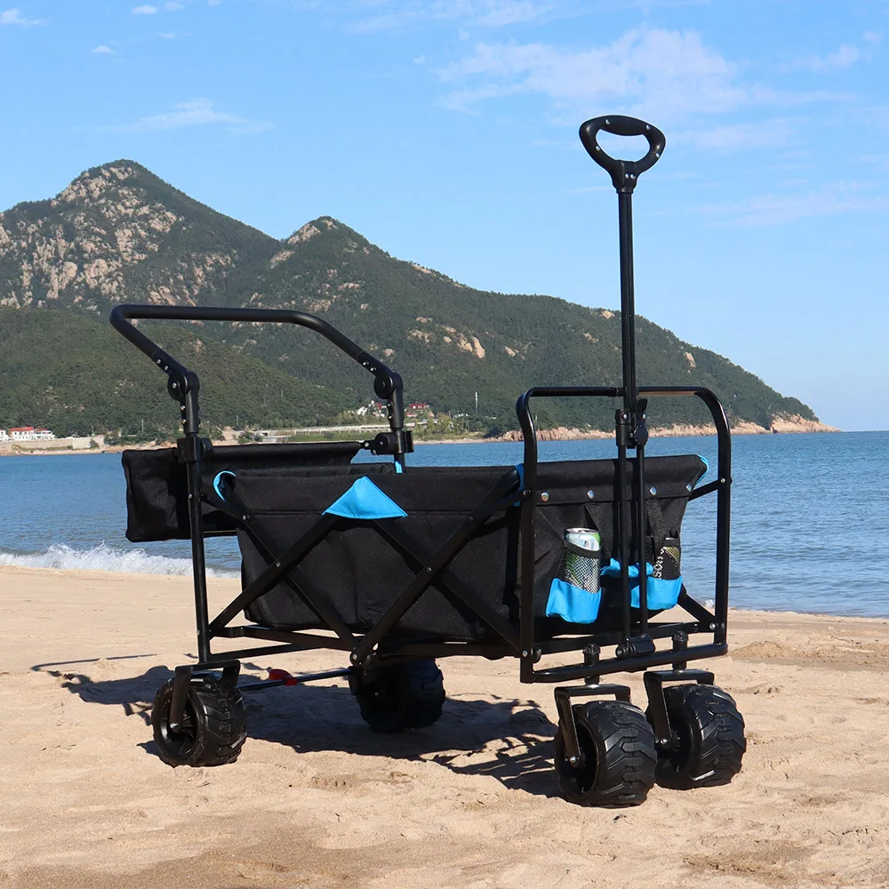 Customized new wholesale outdoor tourism beach garden of high quality Carry Trolley Trailer Folding Beach Wagon