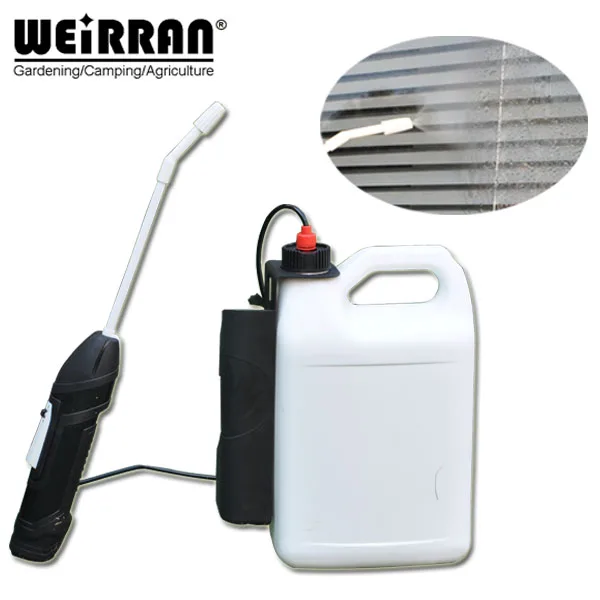 Long distance bleach handheld electric battery powered sprayer with 1 gallon tank or the water bag for weeds killer pesticide