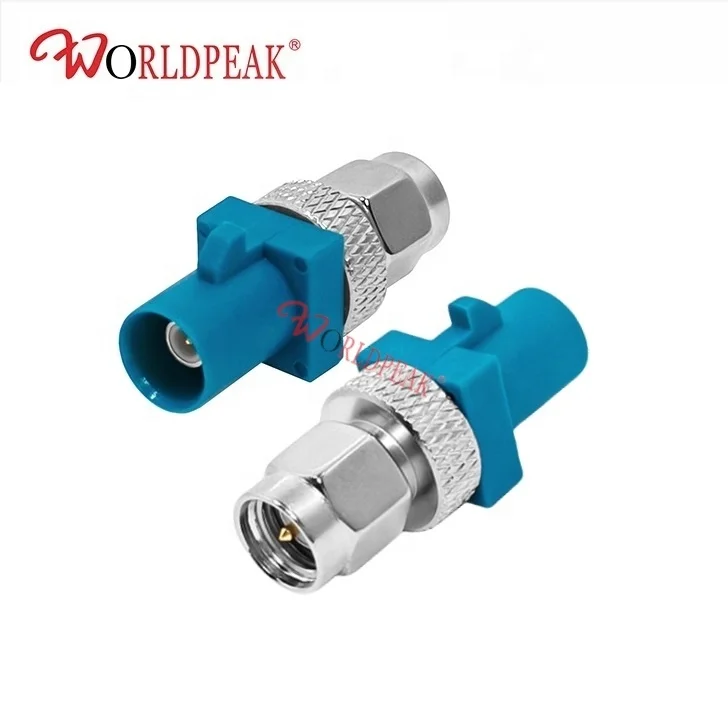 Waterblue Antenna Adaptor SMA male plug to FAKRA male plug Fakra adapter for GPS Navigation Coax Cables